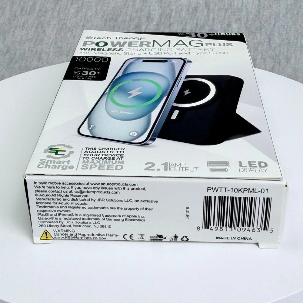 Tech Theory PowerMAG Plus 10000mAh Wireless Charging Battery Magnetic Stand